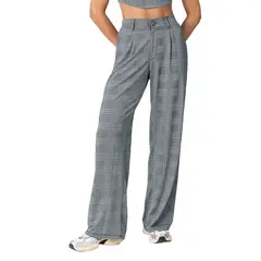 LEONISA - Pantalón exterior bota recta con pinzas decorativas en frente
