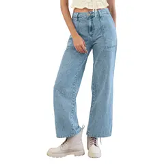 LEONISA - Jean bota recta con bolsillos de parche en frente