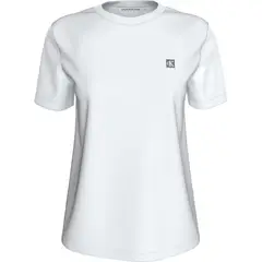 CALVIN KLEIN - Camiseta blanca de algodón con insignia