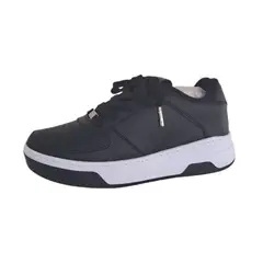 EVEGONZ - Zapatos Urbanos Modernos Tenis Negro Dama