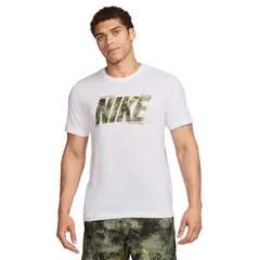 NIKE - Camiseta Tee Camo-Blanco