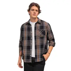 LEO - Camisa manga larga tipo leñadora silueta amplia