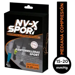 NO VARIX - Pantorrilleras Nvx Sport 15-20 Talla M Negro-Blanco