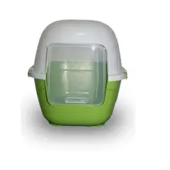 HALLY PET - Baño arenero grande para gatos sin filtro mas pala Verde