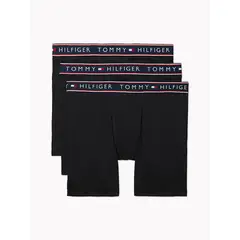 TOMMY HILFIGER - Pack 3 Boxer Brief Negro En Algodón detalles