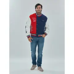 TOMMY HILFIGER - Chaqueta azul / rompe viento universitaria Tommy x Mercedes F1 x CR