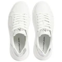 CALVIN KLEIN - Tenis blanco chunky cupsole de cuero