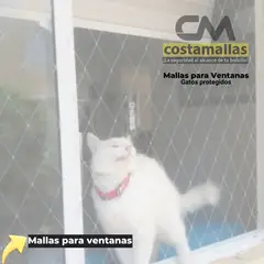 GENERICO - Kit Malla para Gatos - Proteccion ventana grande 2 x 4 mts.