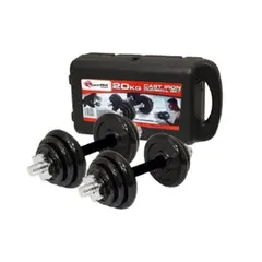 GENERICO - Kit Mancuernas 12 Discos Pesas 20 Kilos Ejercicio