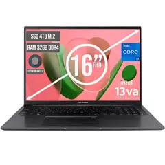 ASUS - PORTATIL VIVOBOOK INTEL CORE I7-13620H SSD 4TB RAM 32GB LED 16 FULL HD