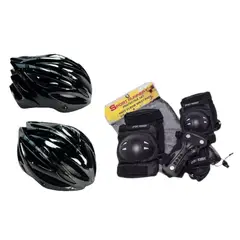 SPORT RUNNER - Kit Protecciones Patinaje Casco Rodilleras Coderas Antifrac
