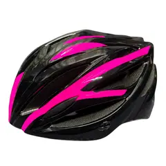 SPORT RUNNER - Casco Semiprofesional Para Patinaje y Ciclismo Ajustable Color Negro + Fucsia