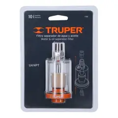 TRUPER - Filtro Separador De Agua Y Aceite Para Compresor