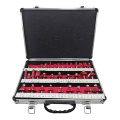 CHICAGO - Juego De Fresas 1/4 Para Madera 35 Piezas Ruteadora Estuche