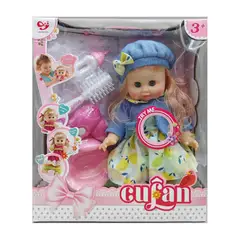 GENERICO - Muñeco Bebe Abrigo Azul Secadora Vacinilla Juguete Niñas