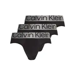 CALVIN KLEIN - 3 Pack De Calzoncillos Negros - Steel Microfibra