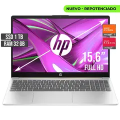 HP - PORTATIL AMD RYZEN 7-7730U SSD 1TB RAM 32GB LED 15,6 FULL HD