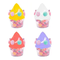 GENERICO - Anillos De Juguete Sticker Personaliza Cono Pulsera Kit X 4u