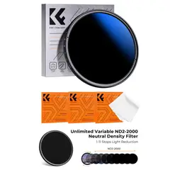 K&F CONCEPT - Filtro ND Variable 82mm ND2-ND400 Nano-K