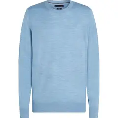 TOMMY HILFIGER - Saco celeste tejido de lana merina fina