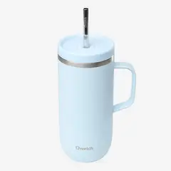 QWETCH - Vaso Cold Cup Con Asa Isotérmico Azul Pastel 600Ml