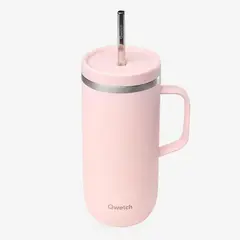 QWETCH - Vaso Cold Cup Con Asa Isotérmico Rosado 600Ml