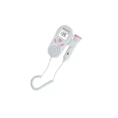HOME LIFE - Doppler Fetal Monitor Ritmo Cardíaco +baterías+gel Rosado