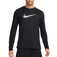 NIKE - Camiseta Manga Larga Club (Cierre En Boton)-Negro