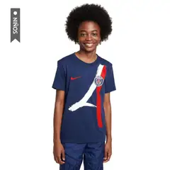 NIKE - Camiseta París Saint-Germain Visita Niño-Azul