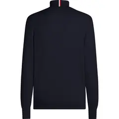 TOMMY HILFIGER - Saco azul de cuello alto y Cierre de cremallera
