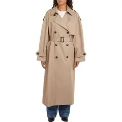 TOMMY HILFIGER - Gabardina beige de corte oversize