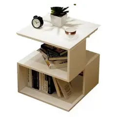 GENERICO - Mesa De Noche Nórdica Color Teka Ártico