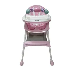 EBABY - Silla Comedor Para Bebe 2En1 Plegable Portatil Ruedas