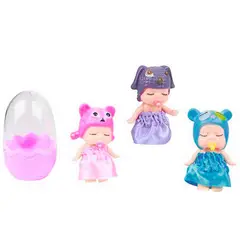 GENERICO - Muñeco Bebe Huevo Sorpresa Jugurete Multicolor X 3 Unidades