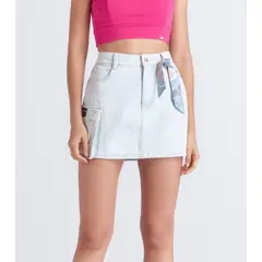 DEREK - Falda Para Mujer En Indigo Tipo Cargo