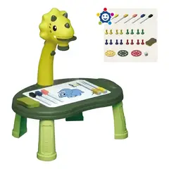 GENERICO - Mesa De Dibujo Musical Con Proyector Dinosaurio Verde