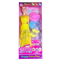 GENERICO - Muñeca Vestido Sombrero Bolso Tacones Botas Juguete Niñas