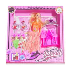 GENERICO - Muñeca Vestido Castillo Corona Vestidos Princesa Juguete