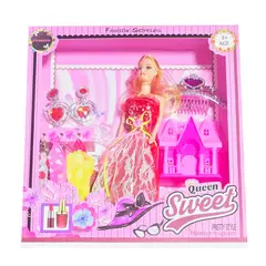 GENERICO - Muñeca Vestido Castillo Corona Vestidos Princesa Juguete