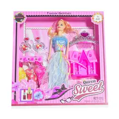 GENERICO - Muñeca Vestido Castillo Corona Vestidos Princesa Juguete