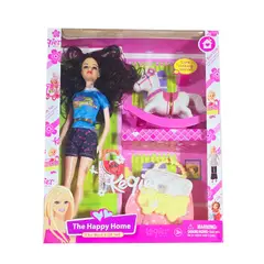 GENERICO - Muñeca Vestido Casual Caballo Mesedor Bolso Juguete Niñas