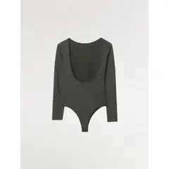 MOLGOA - Body Para Mujer Escote Redondo en Espalda - The Essential Verde