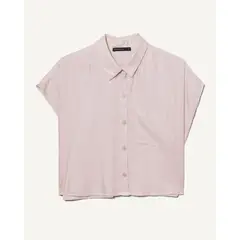 SEVEN SEVEN - Blusa Camisera A Rayas Para Mujer Rosado