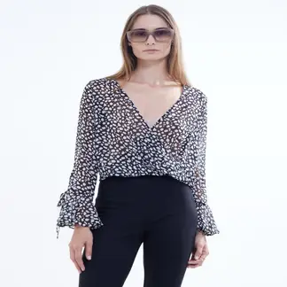 SEVEN SEVEN - Blusa Para Mujer Manga Larga Color Negro Marca #28123854