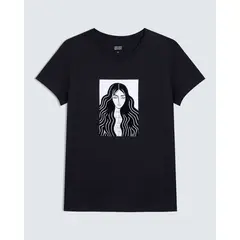 SEVEN SEVEN - Camiseta Para Mujer Manga Corta Color Negro Marca #28095958
