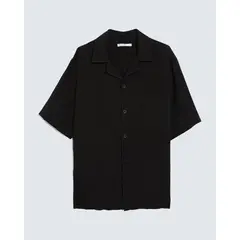 SEVEN SEVEN - Camisa Para Hombre Manga Corta Color Negro Marca #45012010