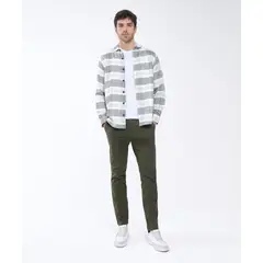 SEVEN SEVEN - Camisa Para Hombre Manga Larga Color Verde Claro Marca #45011912