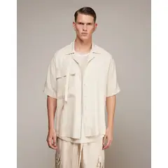 SEVEN SEVEN - Camisa Para Hombre Manga Corta Color Beige Marca #45012000