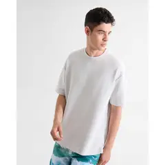 SEVEN SEVEN - Camiseta Tejida Texturizada Oversize Para Hombre Marfil