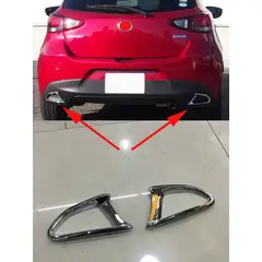 GENERICO - Accesorios mazda 2 cubierta bomper trasero 2pcs 2016-2020
